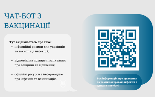 Актуальна інформація про інфекції та щеплення тепер у зручному Телеграм-боті!